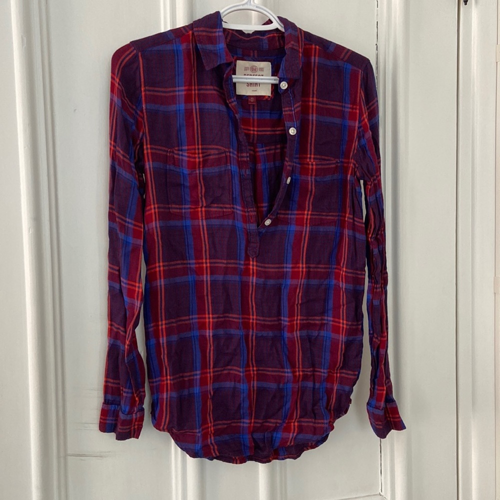 flannel long sleeved shirt